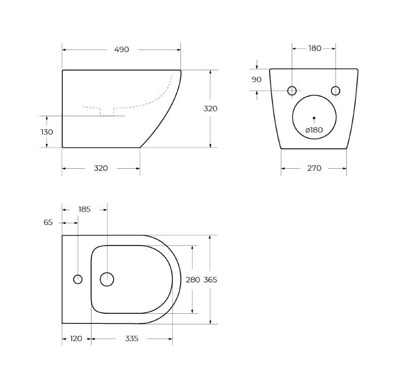 Приобрести belbagno биде подвесное sfera-r, белое bb046bh