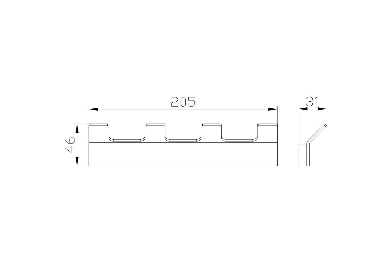 Приобрести вешалка с 4 крючками для ванной wonzon & woghand lotte, темный графит (ww-8345-bgm)