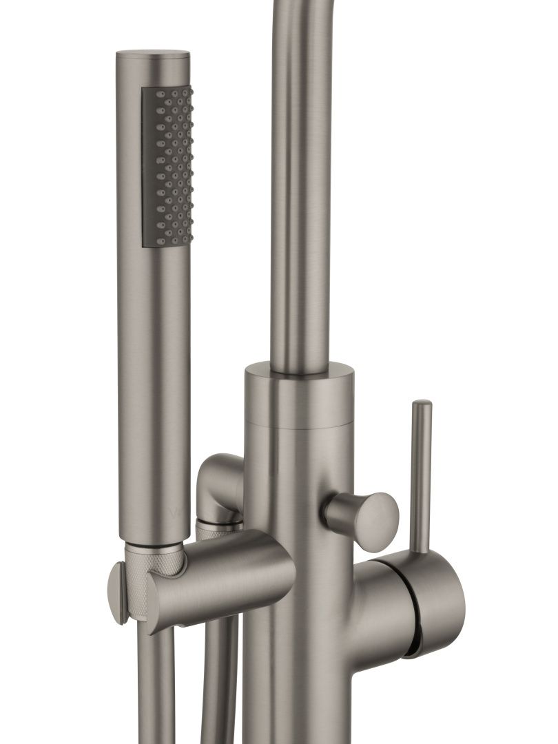 Приобрести смесители напольные для ванн и раковин wonzon & woghand stick, брашированный никель (ww-88649017-bn)