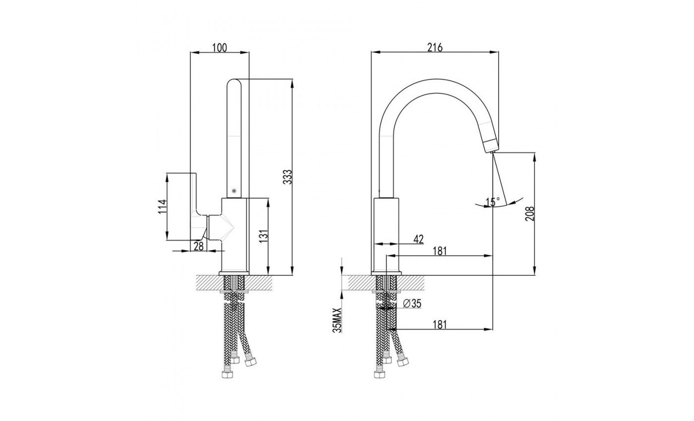 Приобрести lemark смеситель для кухни comfort с подключением к фильтру, хром lm3073c