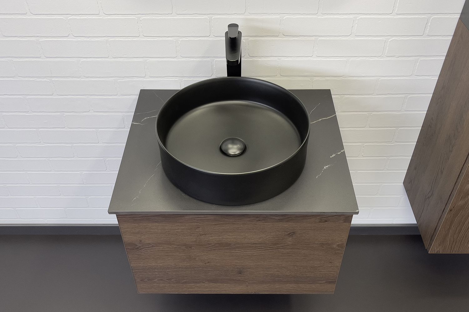 Приобрести сomforty тумба со столешницей и раковиной "портленд-60" дуб шоколадно-коричневый с раковиной 9110mb