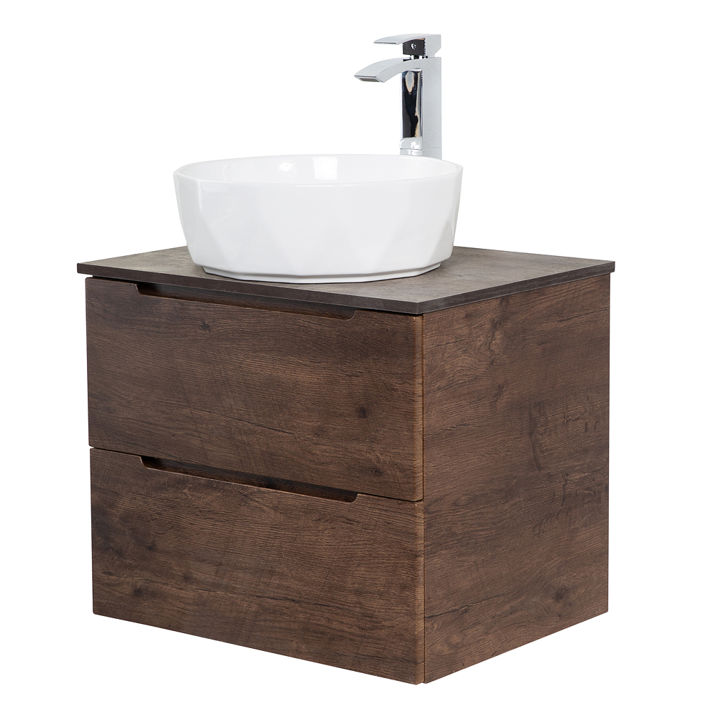 Приобрести belbagno тумба со столешницей etna 60 см, подвесная rovere moro