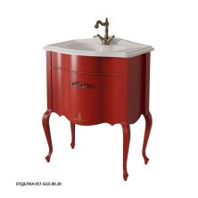 Caprigo Тумба с раковиной BOURGET 70 см, красная, эмаль