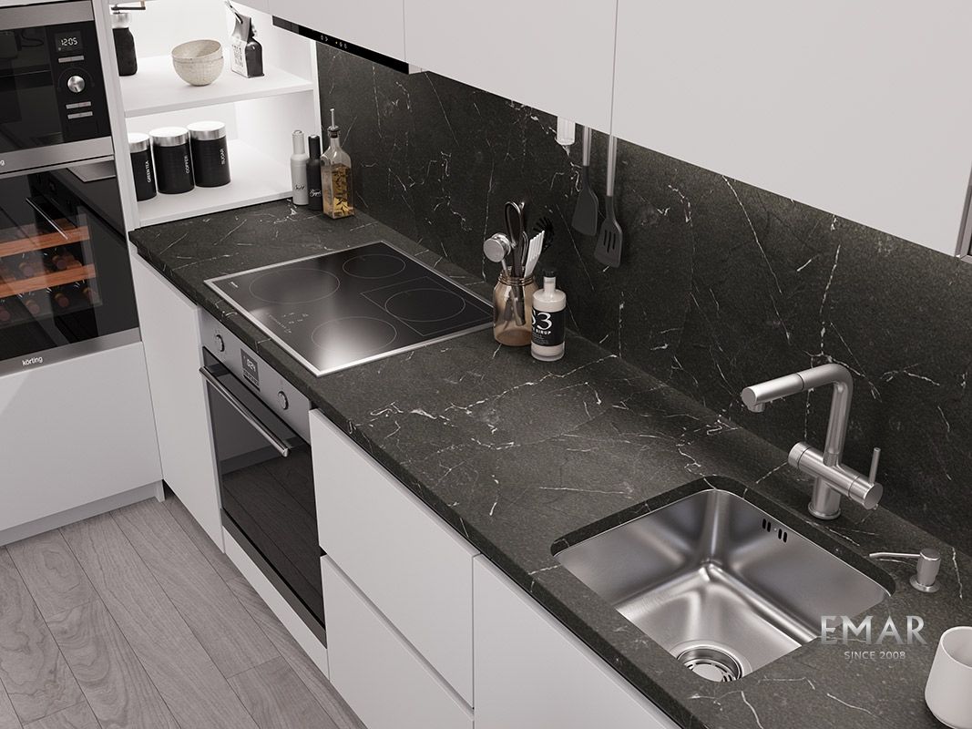 Приобрести emar кухонная мойка 44х44 см, сатин emb-127a pvd nano satine