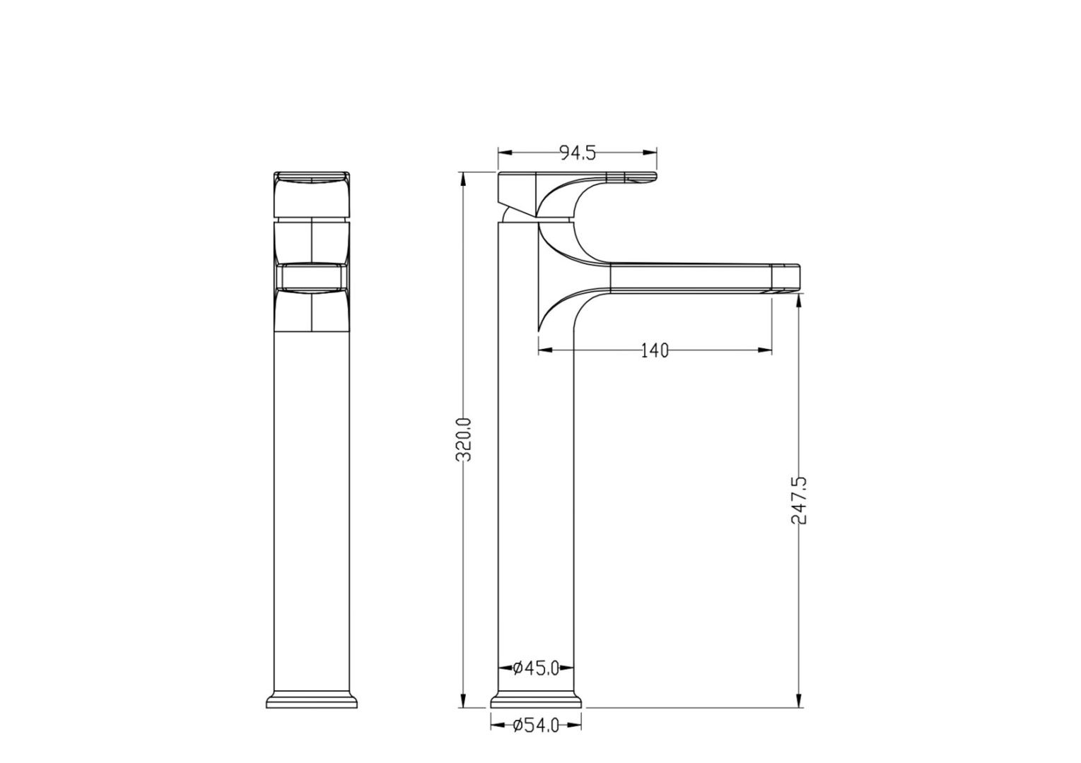 Приобрести boheme смеситель для раковины spectre, высокий, черный матовый 452-b