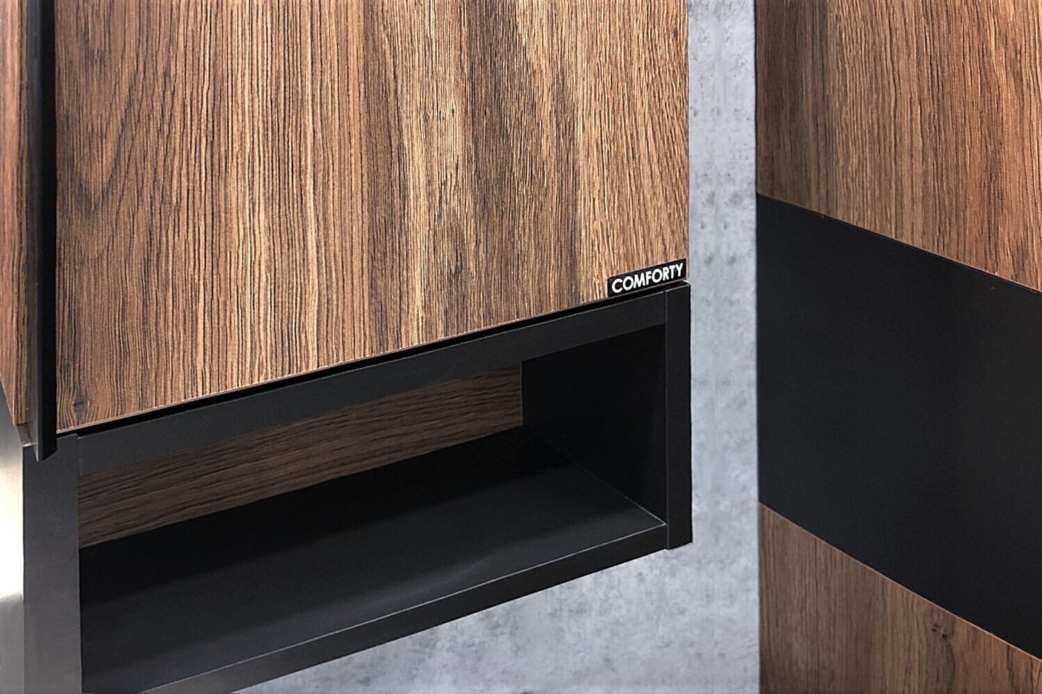 Приобрести сomforty зеркало-шкаф "штутгарт-90" дуб тёмно-коричневый