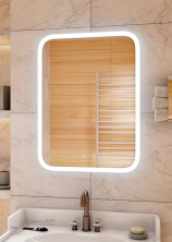 Continent Зеркало с подсветкой Glamour 60х80 см, белое