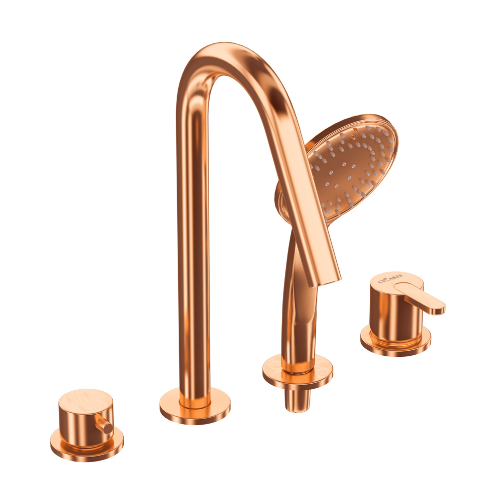 Приобрести cezares смеситель на борт ванны leaf-bvdm4-ss