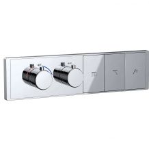 Термостатическая панель смесителя встраиваемая на 3 потребителя WONZON & WOGHAND, Хром (WW-INF163A-CR)