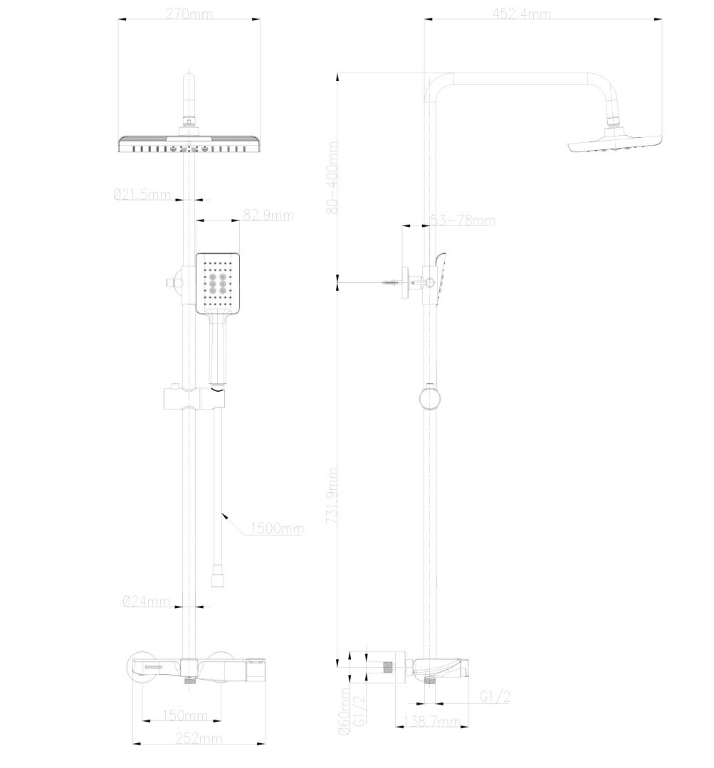 Приобрести душевая система wonzon & woghand, черный матовый (ww-ae33110-mb)