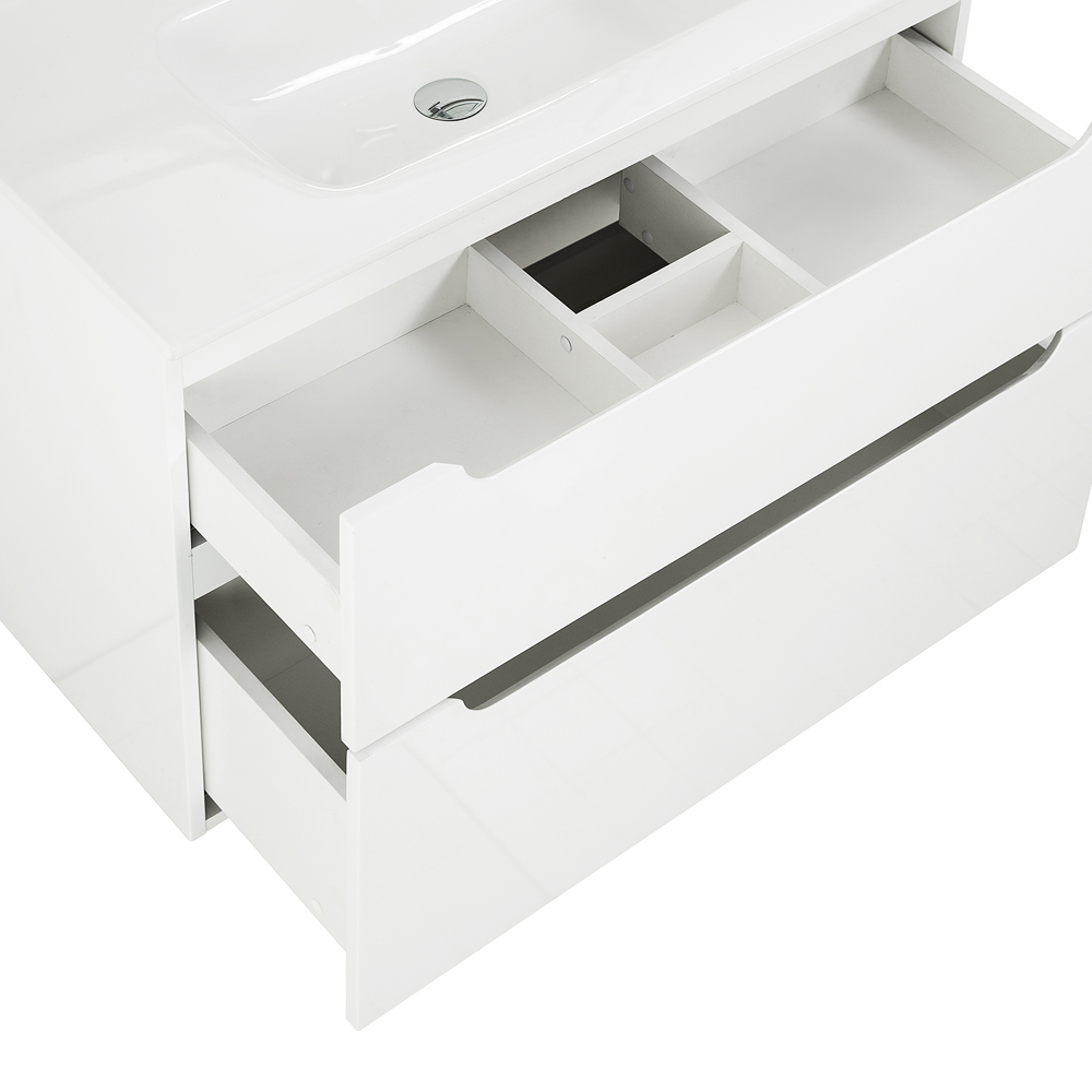 Приобрести belbagno тумба с раковиной etna-h60 100 см, подвесная b bianco lucido, белая раковина