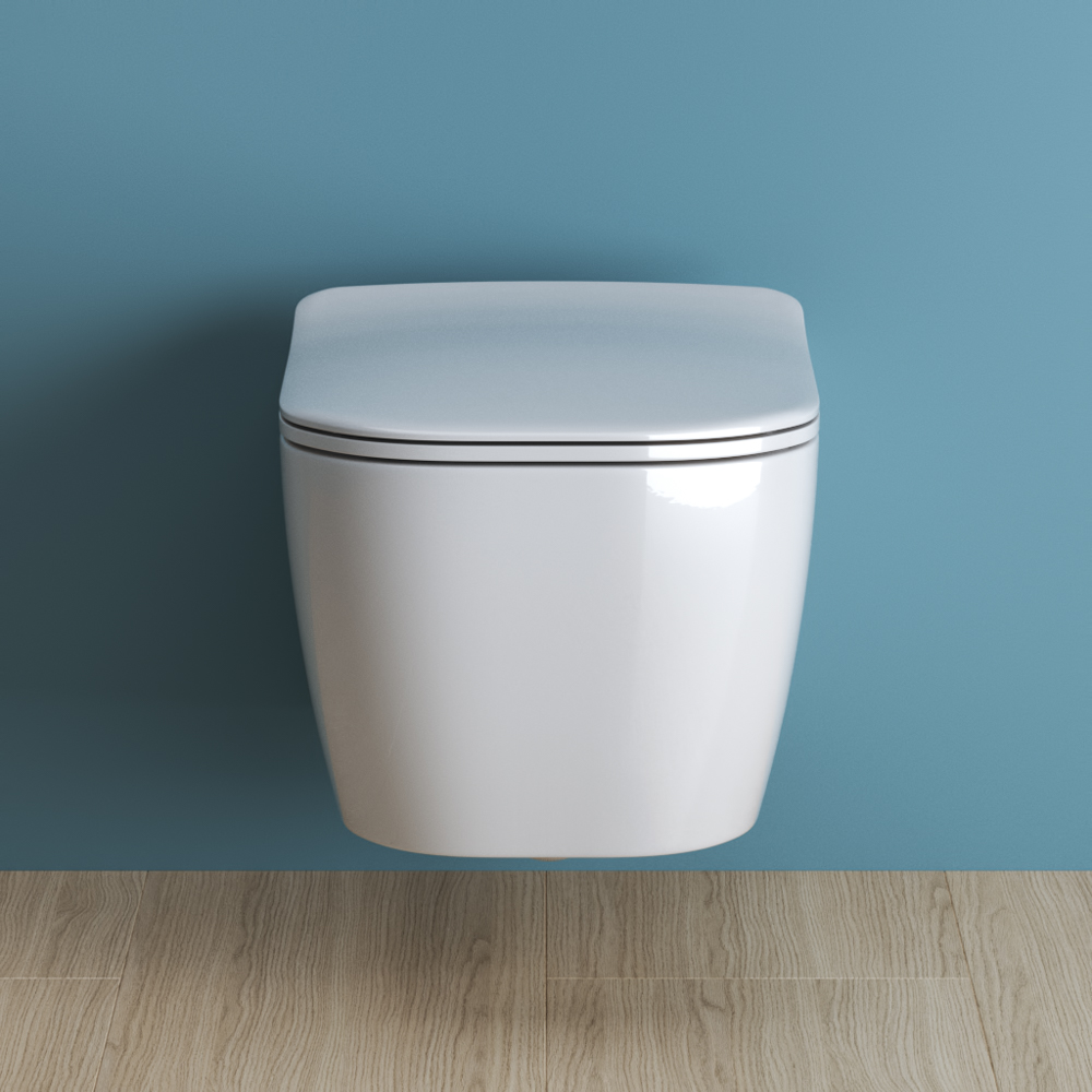 Приобрести belbagno унитаз безободковый подвесной genova с сиденьем дюропласт, микролифт, белый bb1102ch/bb1102sc