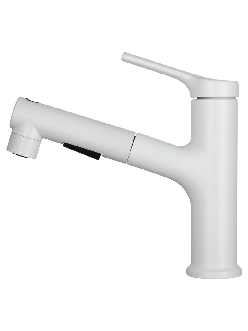 Приобрести смеситель для раковины с выдвижным изливом wonzon & woghand, белый матовый (ww-a40862-mw)