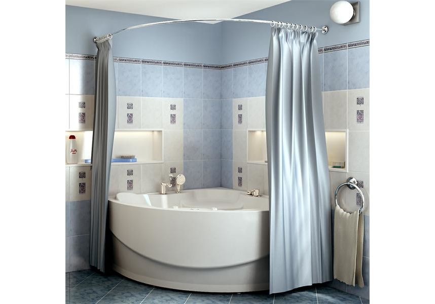 Приобрести радомир карниз для шторки на ванну «филадельфия» 1680х1680