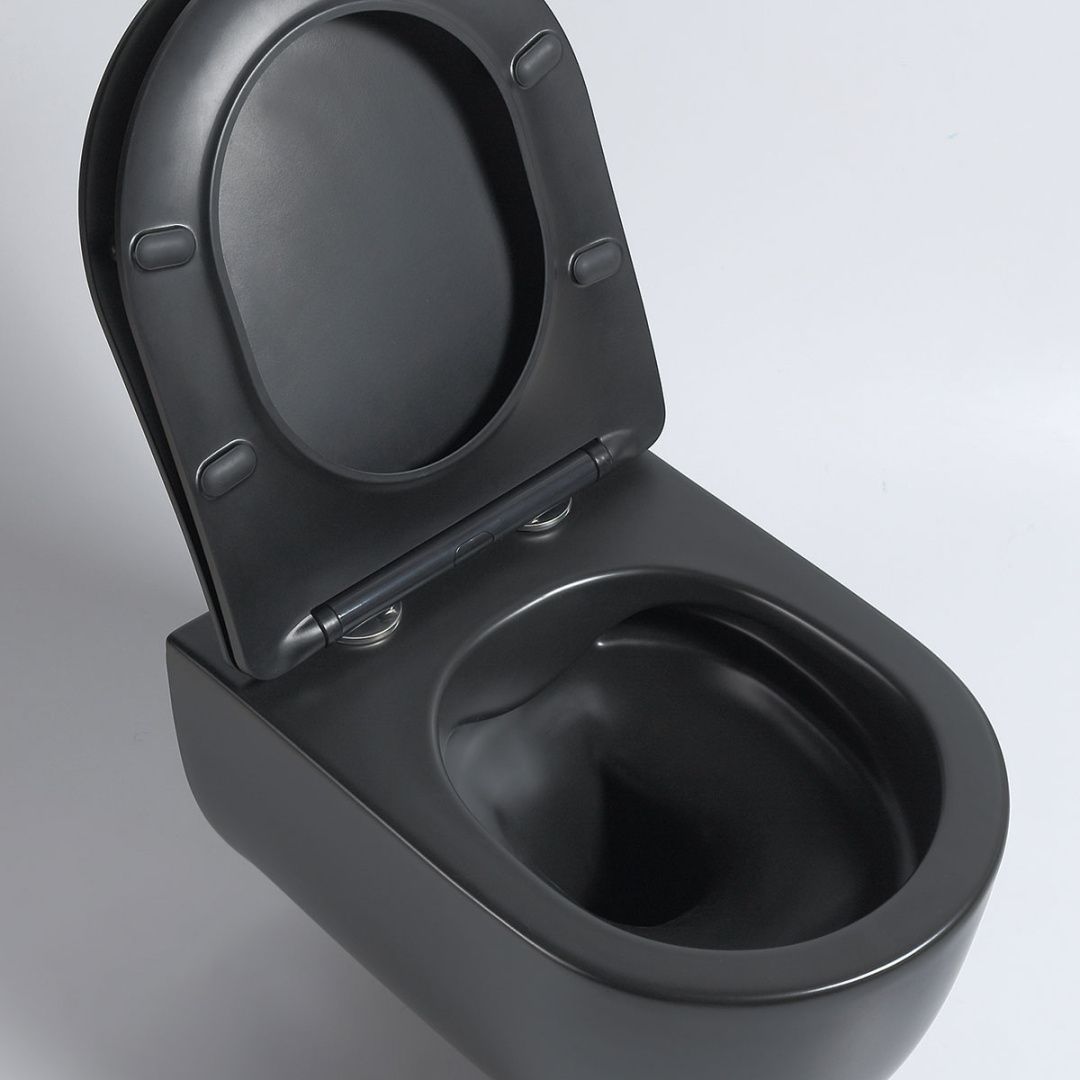 Приобрести vincea унитаз подвесной evo, ультратонкое сиденье, микролифт, черный матовый vt1-34smb