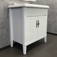 Сomforty Тумба с раковиной "Палермо-80" белый глянец