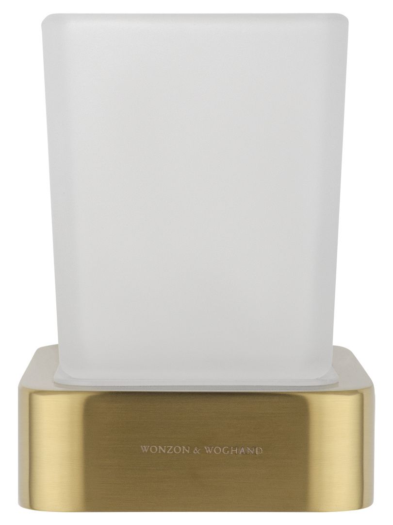 Приобрести стакан для зубных щеток с держателем wonzon & woghand lotte, брашированное золото (ww-8321-bg)