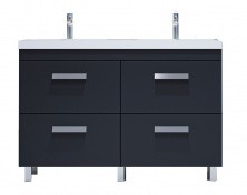 Тумба напольная с раковиной Velvex Orlando 120 см графит tnORL.120-232