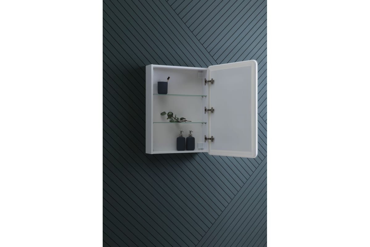 Приобрести aquanet зеркальный шкаф оптима 60 см, с led подсветкой