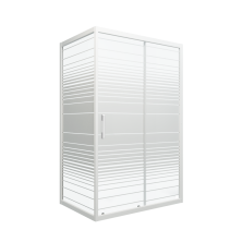 Triton Душевое ограждение Фьюжн 100x80 см, белое/узор полосы Щ0000045120