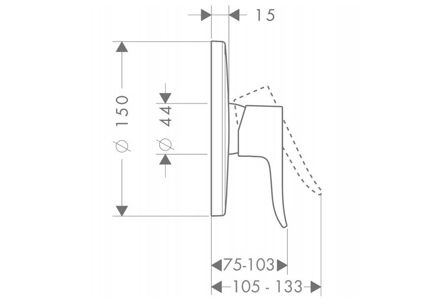 Приобрести смеситель для душа hansgrohe metris 31685000
