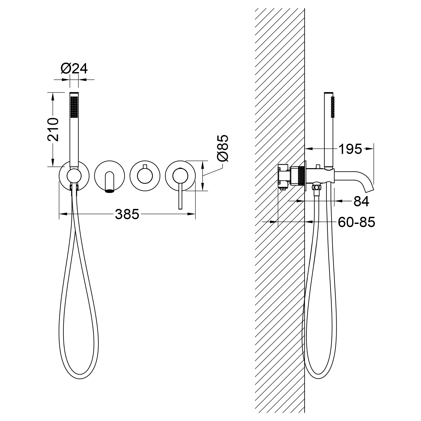Приобрести смеситель встроенный для ванны с душем timo saona 2314/00ysm хром