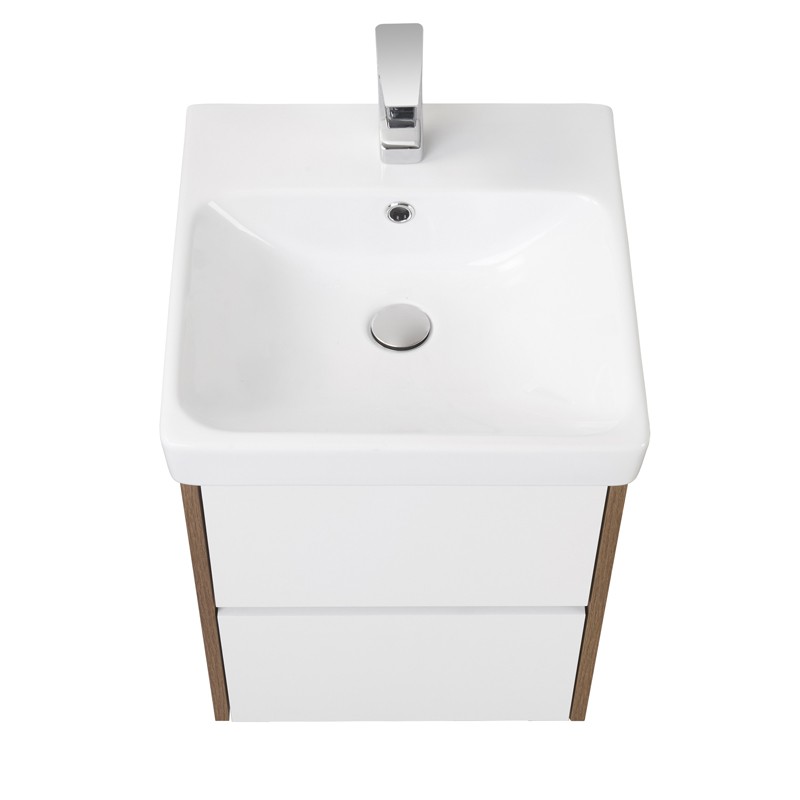 Приобрести акватон тумба c раковиной сканди 45 белый/дуб рустикальный