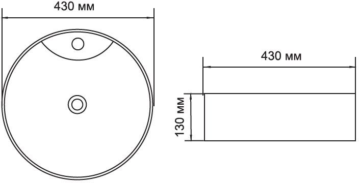 Приобрести aquanet раковина moon-2-mb 43х43 см, черный матовый