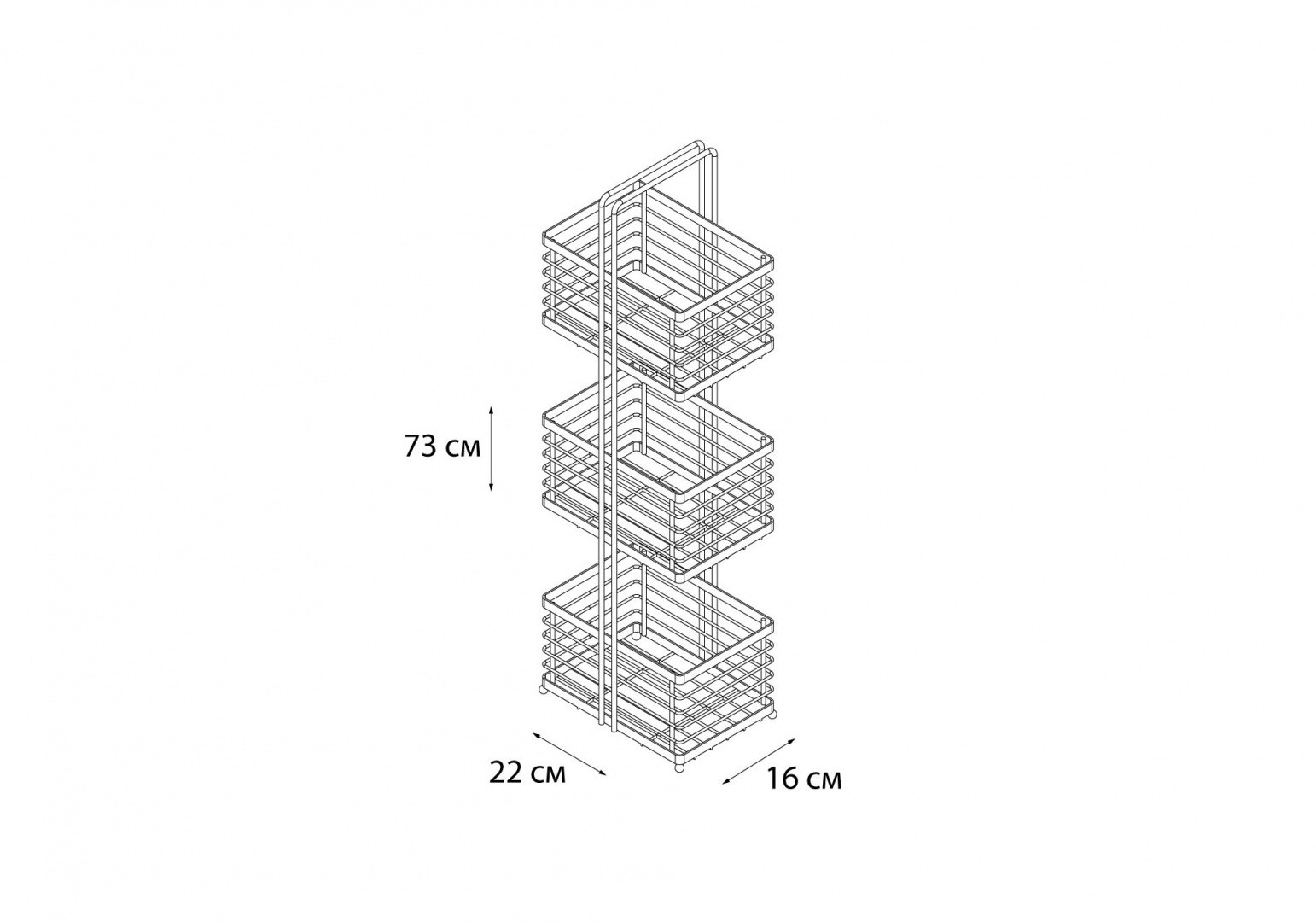 Приобрести fx-852 полка прямоугольная трехэтажная