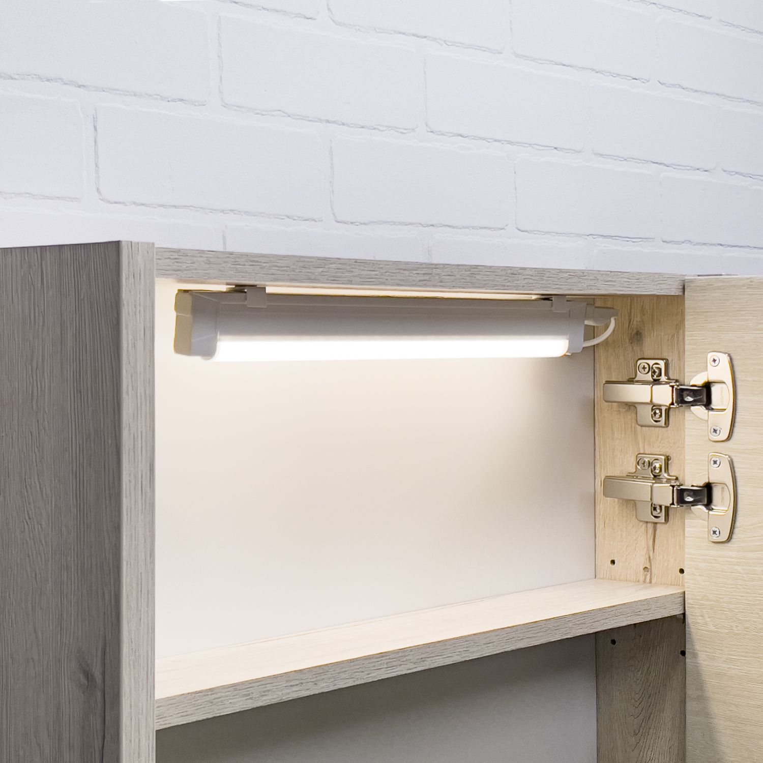 Приобрести сomforty зеркало-шкаф "марио-60" с подсветкой, дуб дымчатый