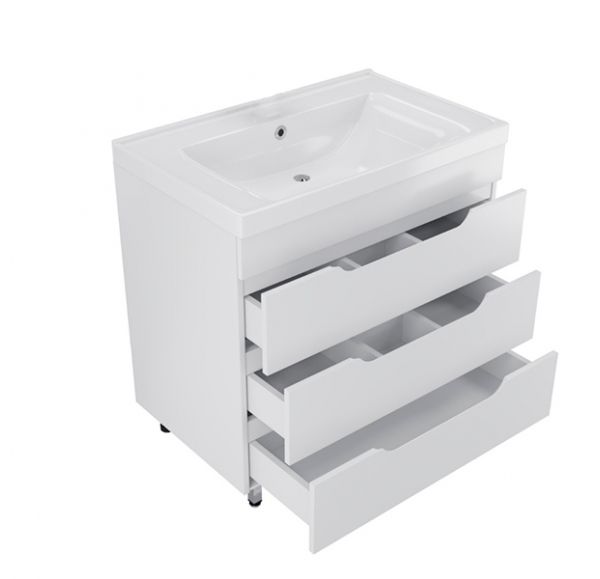 Приобрести mirsant тумба напольная soho 80\2 80 см с раковиной deep-80, белая ут000072522