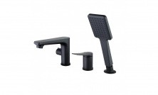 LEMARK Смеситель на борт ванны Bronx, 3 отверстие, черный LM3745BL