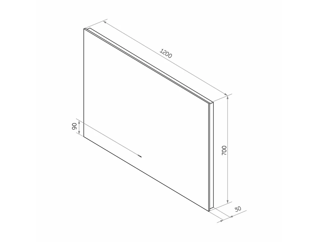 Приобрести continent зеркало с подсветкой trezhe 120х70 см, белое