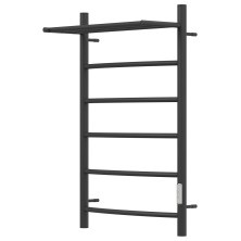 Полотенцесушитель электрический Point 500х800 Афина с полкой П5, черный PN04858PB