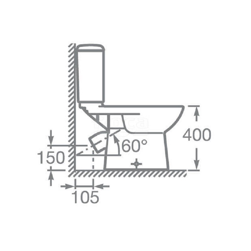 Приобрести унитаз-компакт roca access, косой выпуск, c сиденьем микролифт