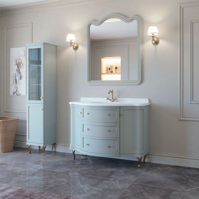 Приобрести caprigo тумба с раковиной imperio 120 см, голубая, эмаль