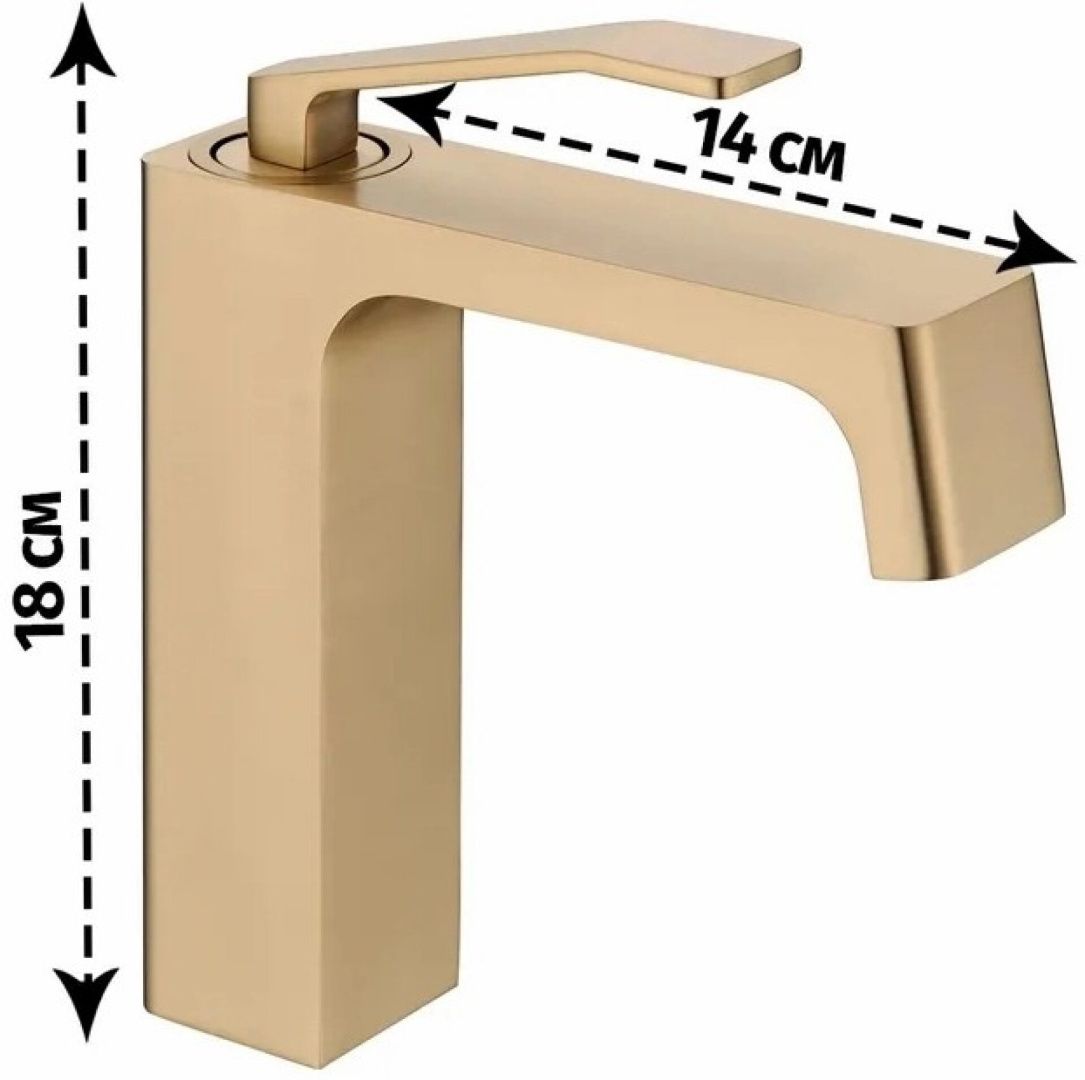 Приобрести grocenberg смеситель для раковины, матовое золото gb2090mg