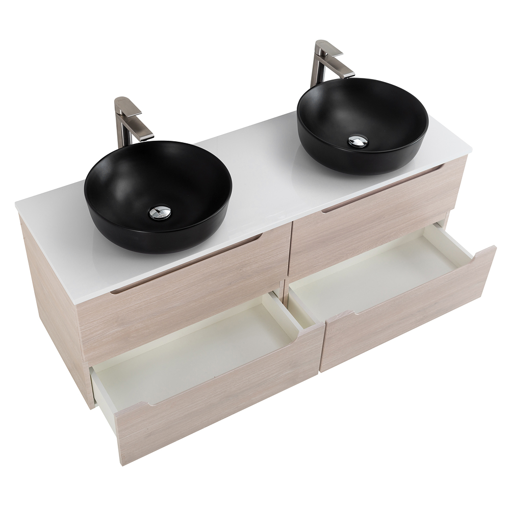 Приобрести belbagno тумба со столешницей etna 140 см, подвесная rovere grigio