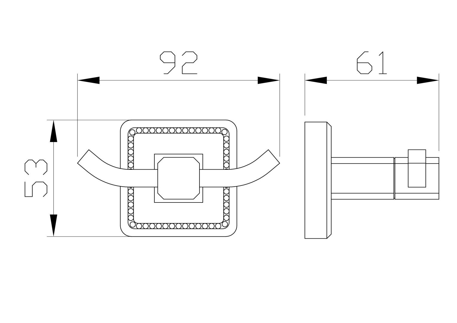 Приобрести двойной крючок для ванной wonzon & woghand roma, бронза (ww-7225)