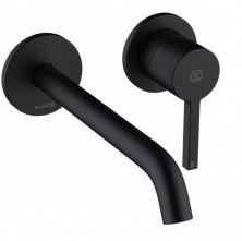 KLUDI NOVA FONTE Pura однорычажный смеситель для раковины, внешняя часть, излив 230 мм; чёрный мат