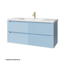 Caprigo Тумба с раковиной TERMIN-Smalty META 120 см, голубая, эмаль