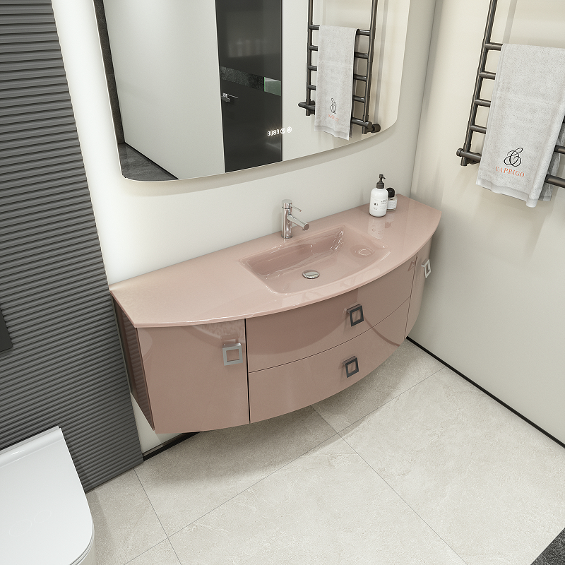 Приобрести caprigo тумба с раковиной подвесная legato 140 см, капучино 3016b-dm501-6t