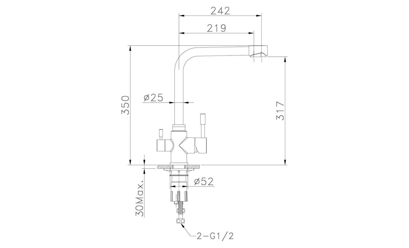 Приобрести lemark смеситель для кухни expert с подключением к фильтру, сталь lm5060s