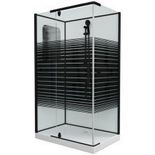 Grossman Душевая кабина Classic 120х80 см, черная\ узор GR272QL L