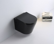 Унитаз подвесной безободковый с сиденьем CeramaLux RIMLESS B2330B