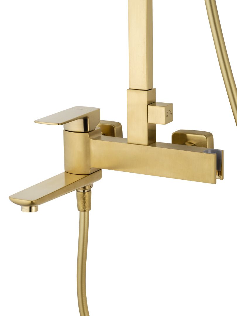 Приобрести душевая система wonzon & woghand edge, брашированное золото (ww-88739003-bg)