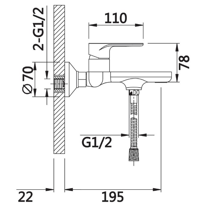 Приобрести смеситель для ванны vieir ergo с ручным душем, белый\хром v043531f