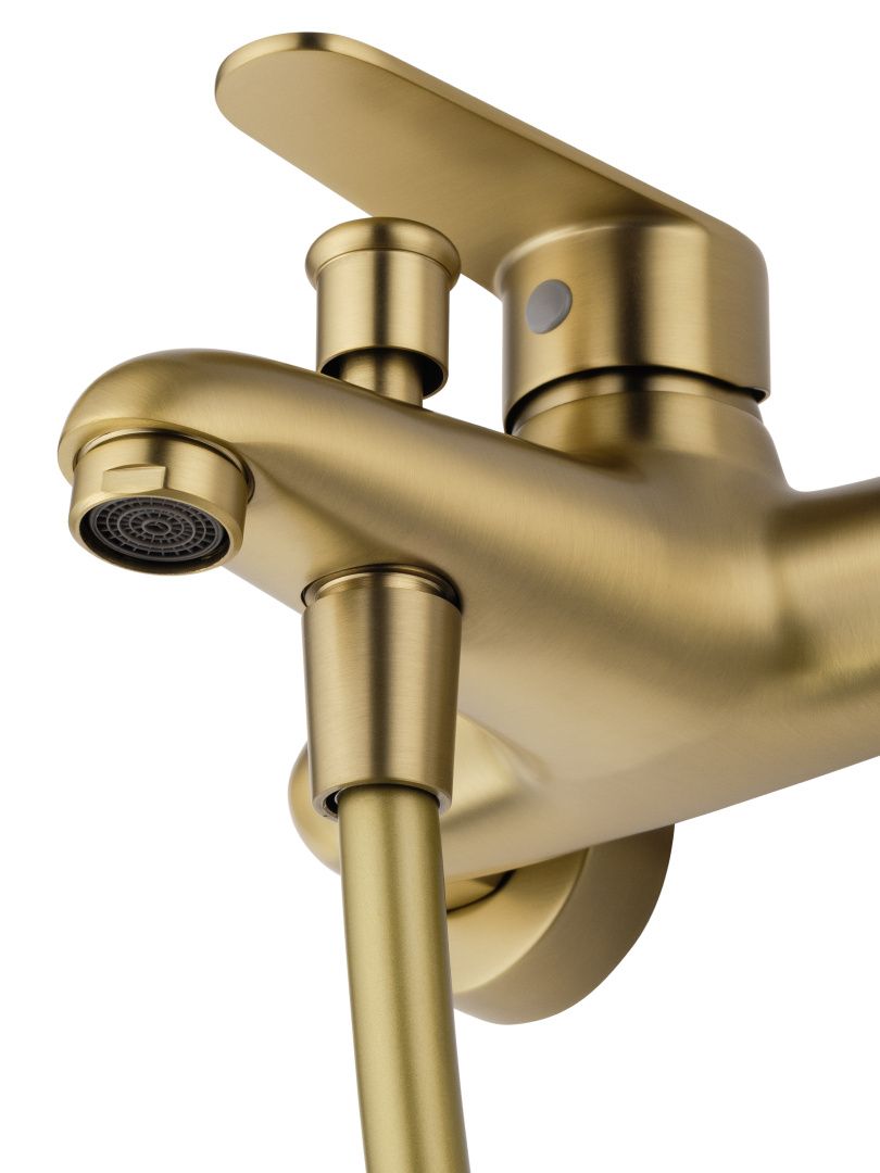 Приобрести смеситель для ванны с душем wonzon & woghand alfa, брашированное золото (ww-ae3204-bg)