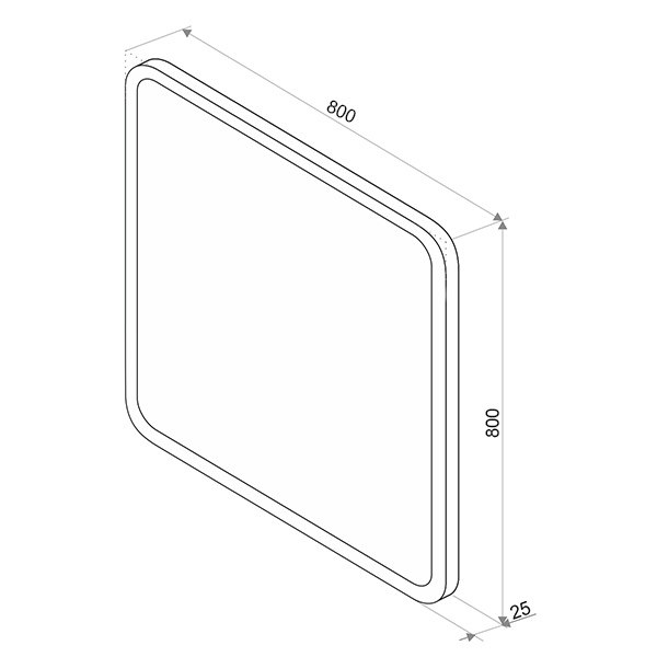 Приобрести mirsant зеркало cloud 80х80 см, с подсветкой ут000053633