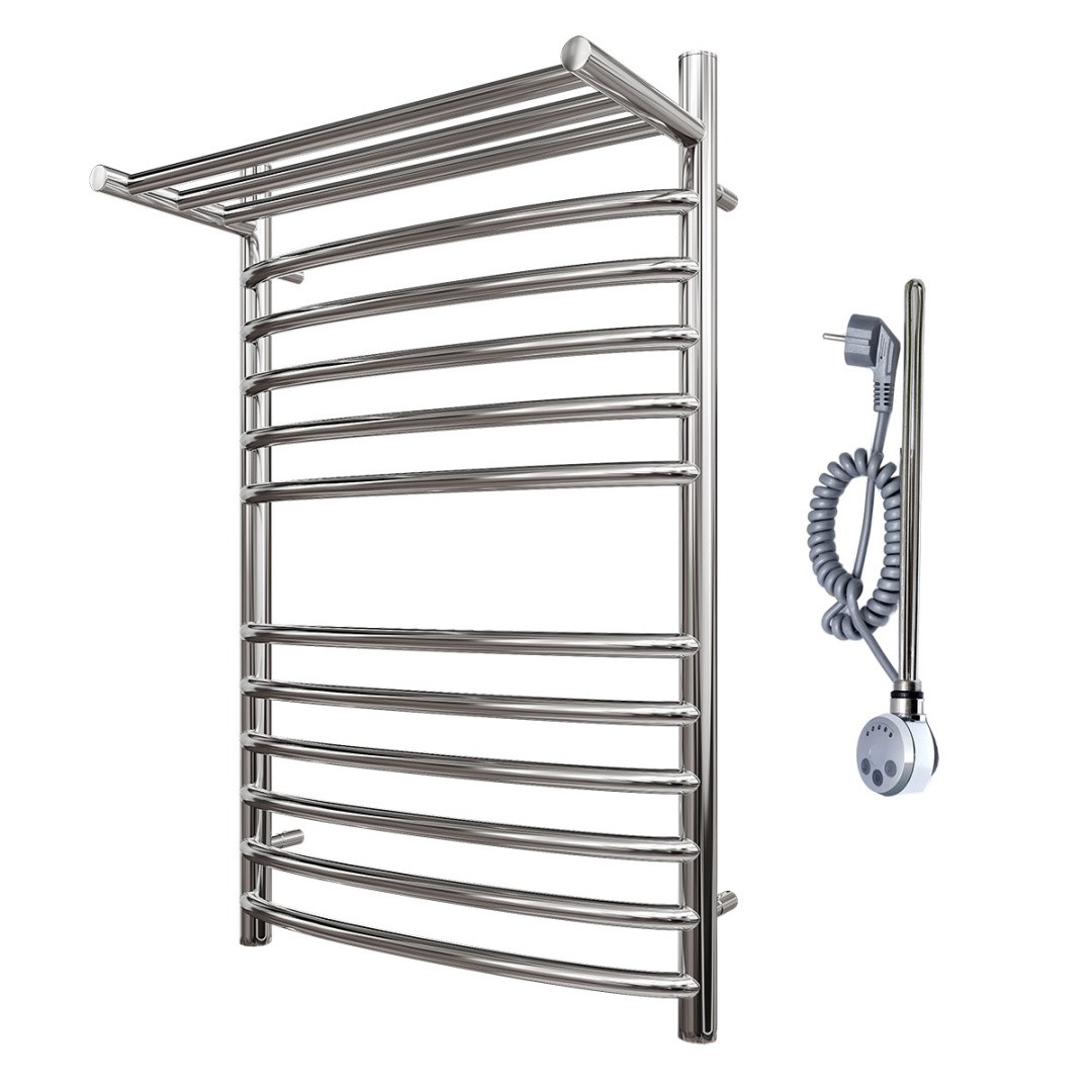 Приобрести полотенцесушитель электрический point 400х800 альфа с полкой п11, хром pn05148spe